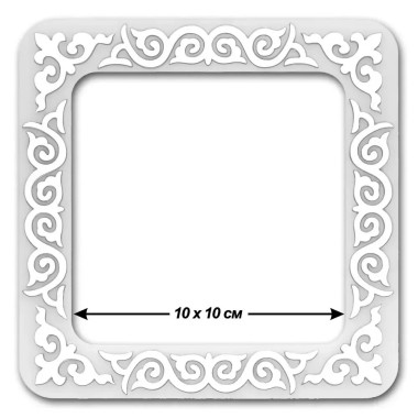 П'яльця магнітні пластикові для вишивання , 10x10 cm, срібний MP-039