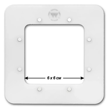 Hoop with magnetic holders from plastic for Embroidery and Cross stitching, silver ornament, FLMP-040