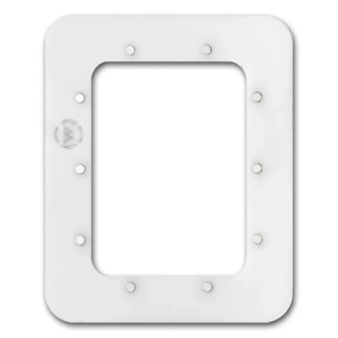 Hoop with magnetic holders from plastic for Embroidery and Cross stitching, silver ornament, FLMP-041
