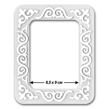 Маленькі п'яльця магнітні пластикові для вишивання , 6.5x9 cm, срібний орнамент FLMP-041