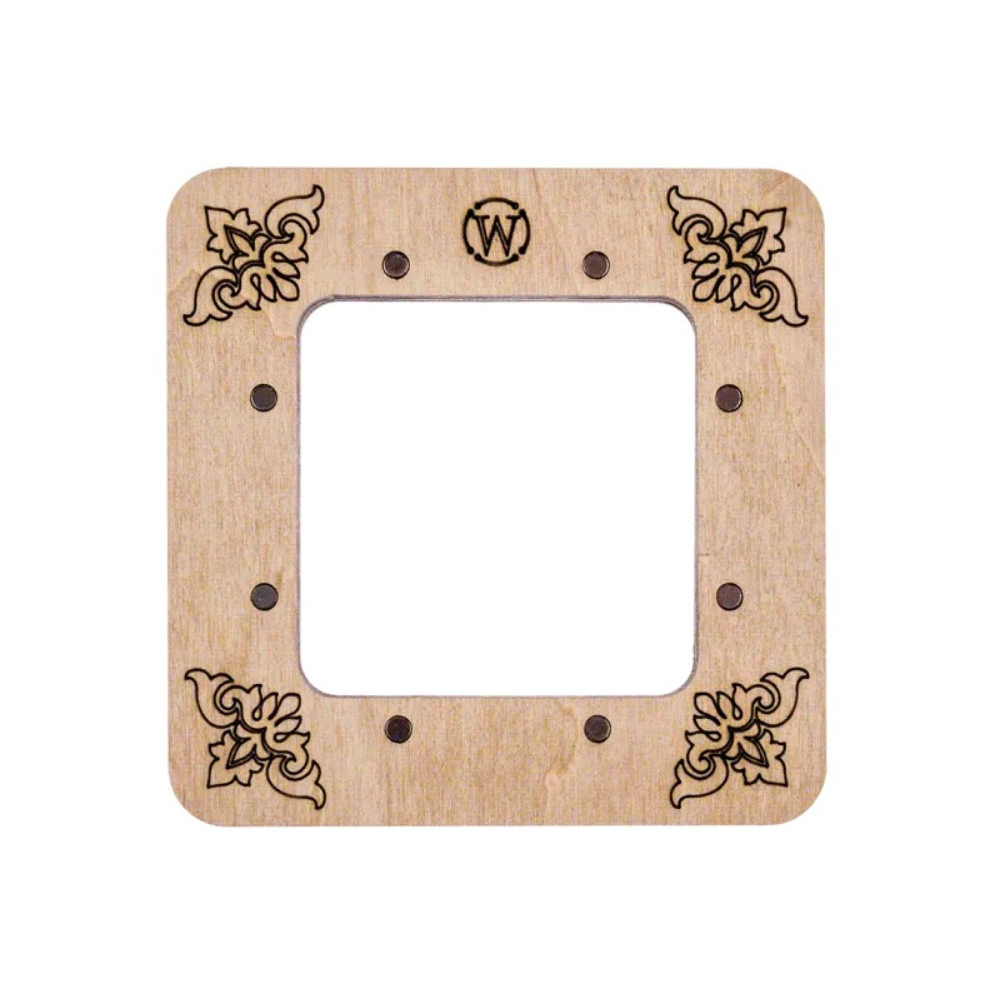 Small hoop plywood magnetic for embroidery 6x6cm, ornament, Wonderland Crafts WLMP-003