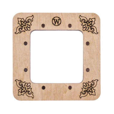Small hoop plywood magnetic for embroidery 6x6cm, ornament, Wonderland Crafts WLMP-003