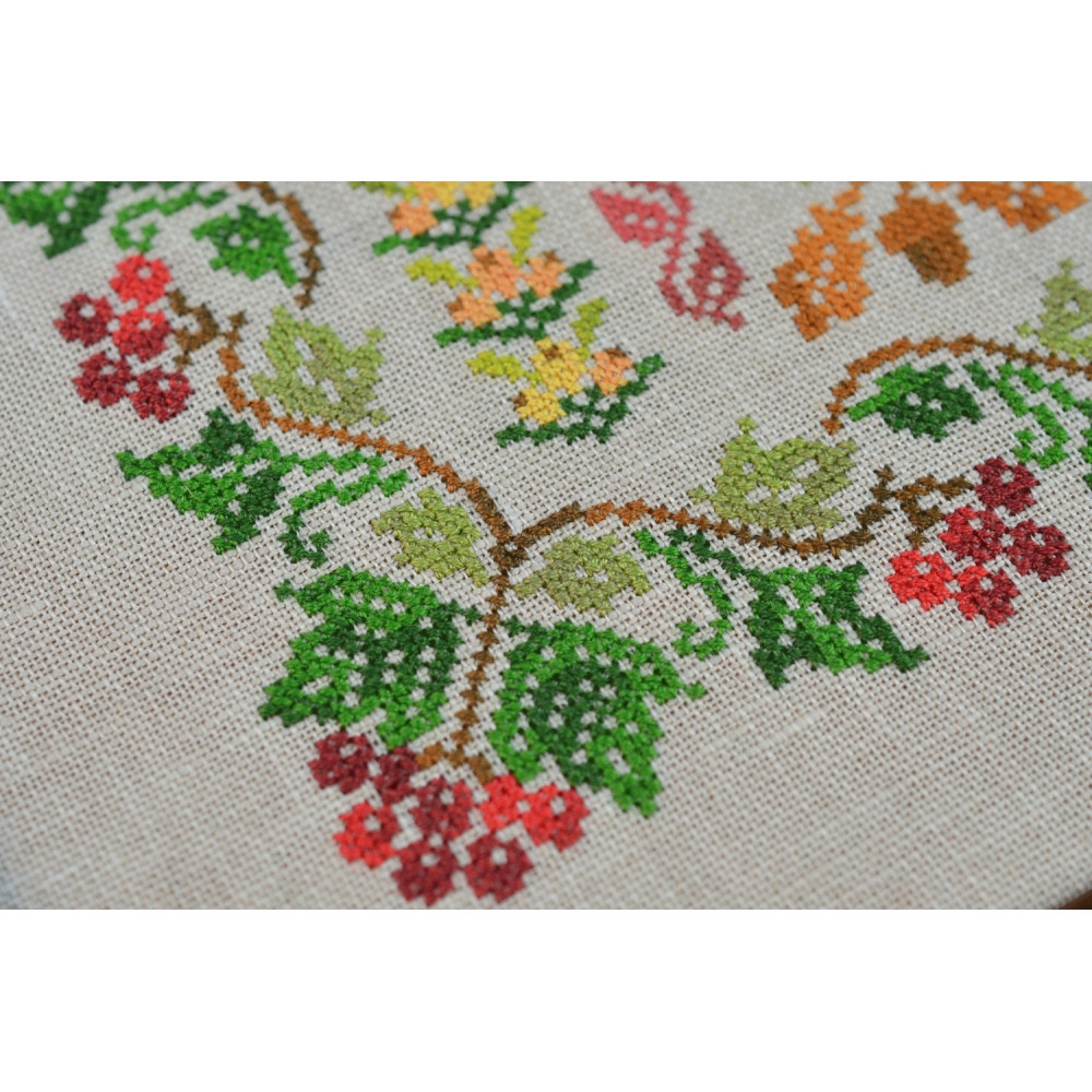 Counted Cross Stitch Autumn Symphony sampler Tela-Artis X-020, Evenweave Fabric, hand-dyed DMC