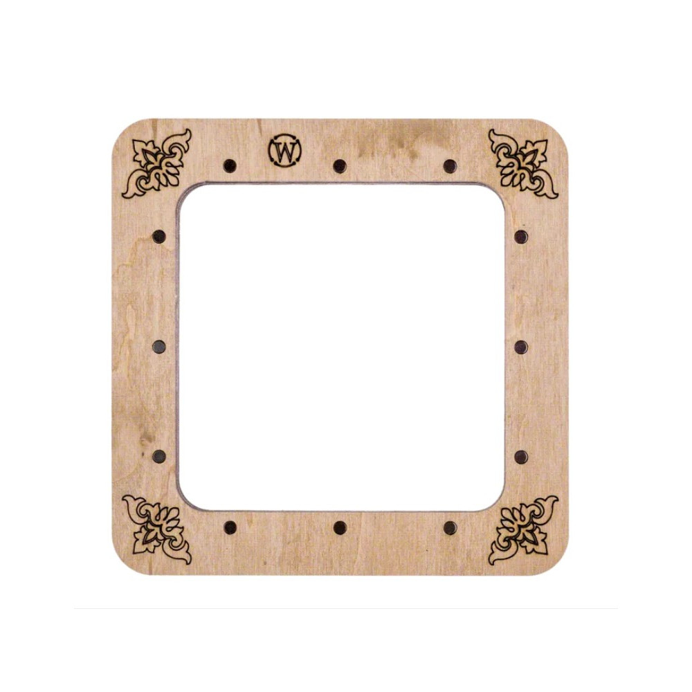 Hoop plywood magnetic for embroidery 10x10cm, ornament, Wonderland Crafts WLMP-002