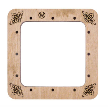 Hoop plywood magnetic for embroidery 10x10cm, ornament, Wonderland Crafts WLMP-002
