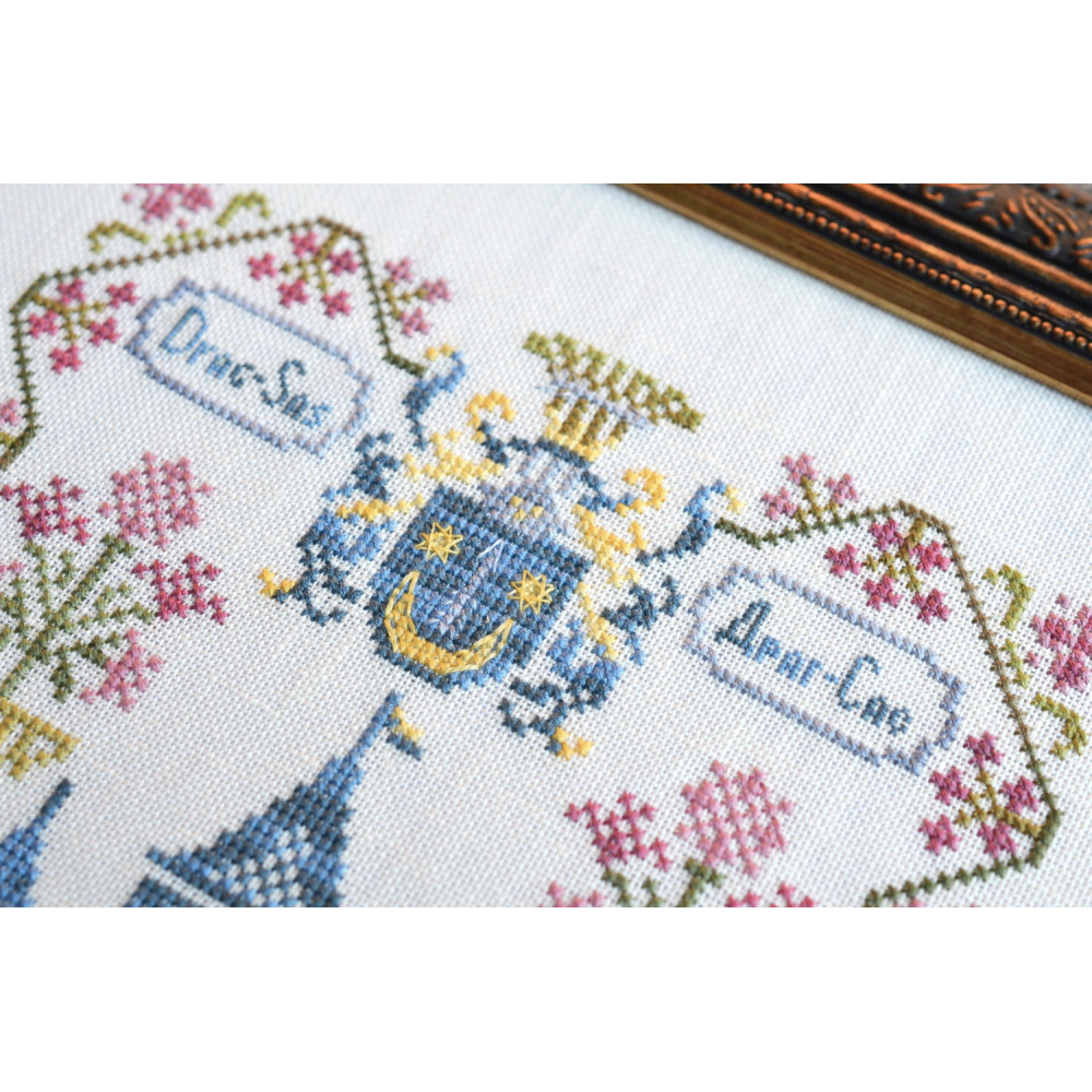 Counted Cross Stitch Ukrainian dragon sampler Tela-Artis X-021, Evenweave Fabric, hand-dyed DMC