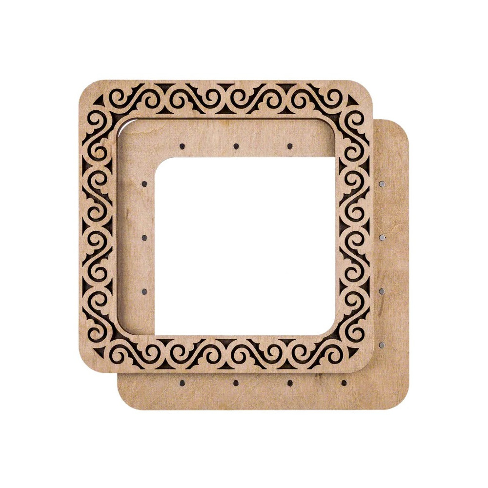 Big Hoop plywood magnetic for embroidery 14x14cm, ornament, Wonderland Crafts WLMP-001