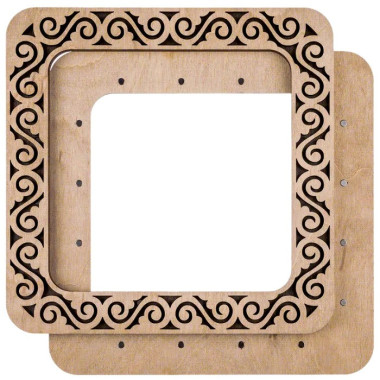 Big Hoop plywood magnetic for embroidery 14x14cm, ornament, Wonderland Crafts WLMP-001