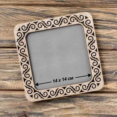 Big Hoop plywood magnetic for embroidery 14x14cm, ornament, Wonderland Crafts WLMP-001