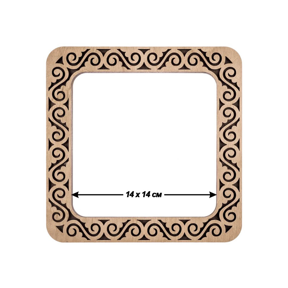 Big Hoop plywood magnetic for embroidery 14x14cm, ornament, Wonderland Crafts WLMP-001