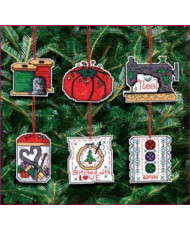 Sewing Ornaments, cross stitch kit, Janlynn 021-1454