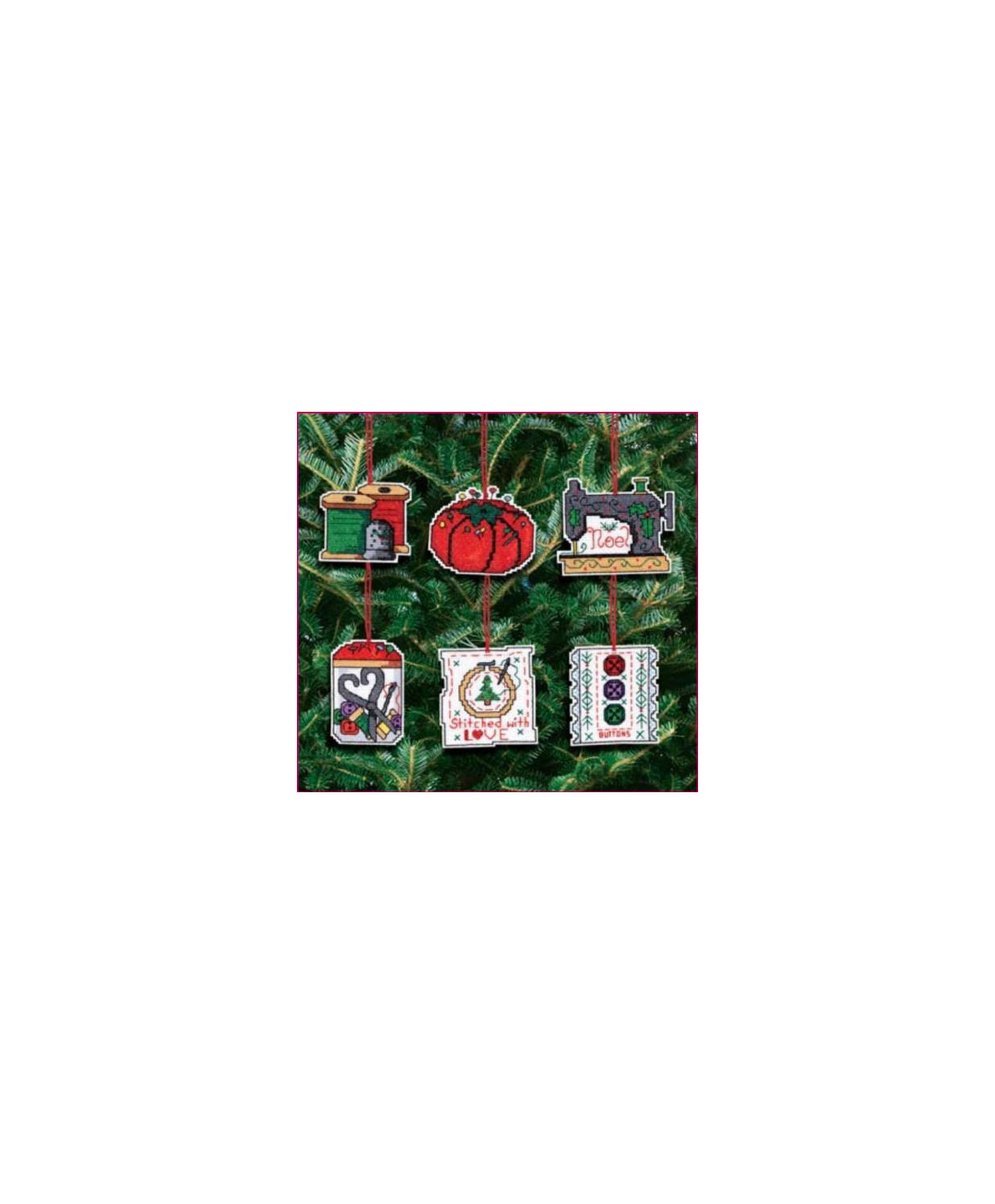 Sewing Ornaments, cross stitch kit, Janlynn 021-1454