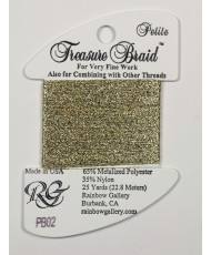 PB02 Metallized Thread Treasure Braid Petite Rainbow Gallery Arctic Gold