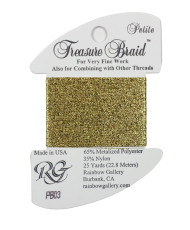 Нитка металізована Treasure Braid Petite Rainbow Gallery PB03, Золото