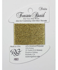 Нитка металізована Treasure Braid Petite Rainbow Gallery PB03, Золото