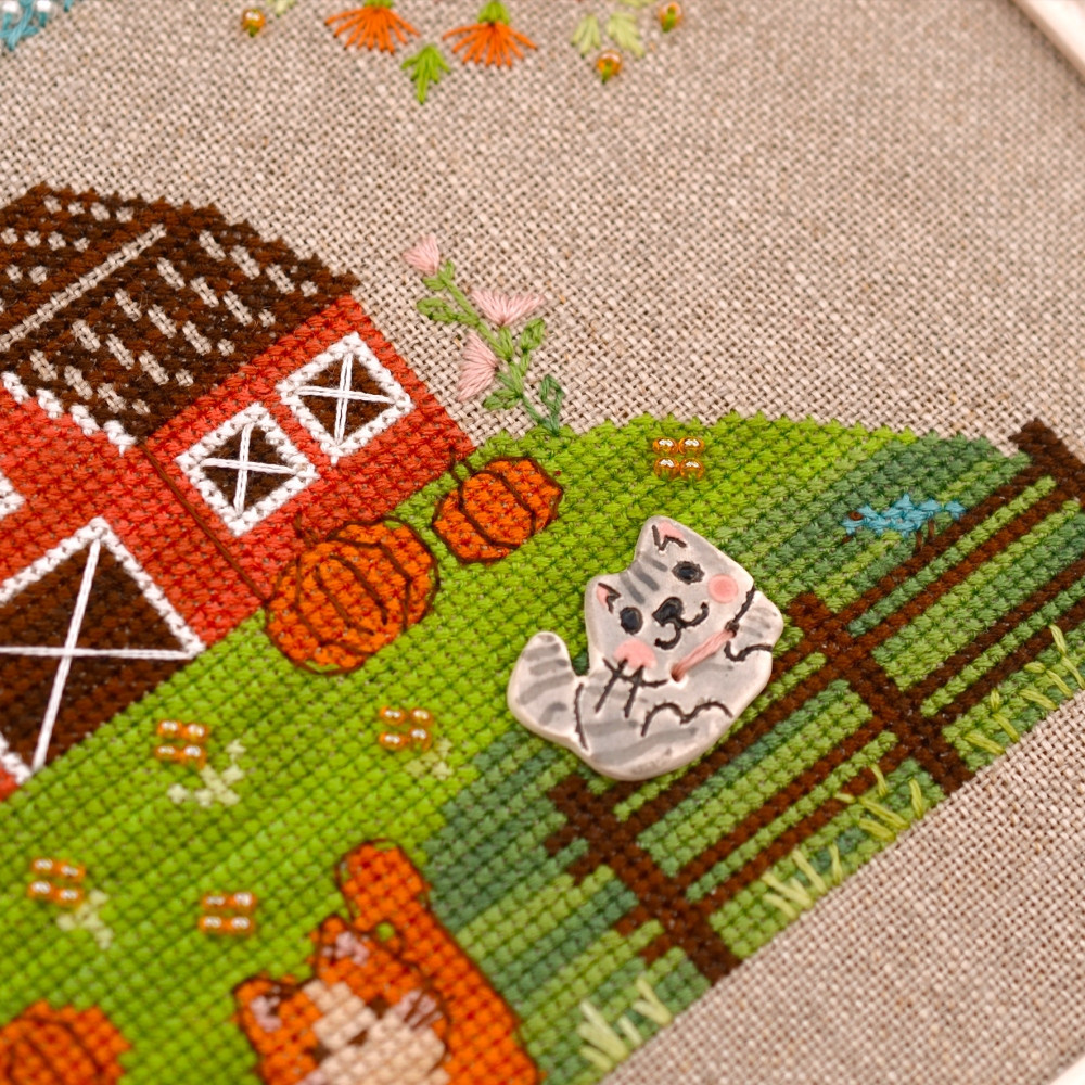Counted Cross Stitch On Guard sampler Tela-Artis X-027, Evenweave Fabric, hand-dyed DMC