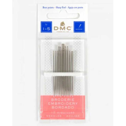 Embroidery needles sharp №1-5 DMC 1765/1.