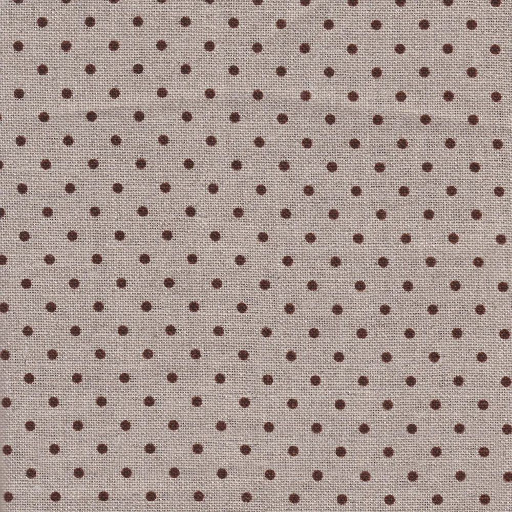 Evenweave Fabric 32ct. Belfast Linen Zweigart 3609/5392 Raw linen/brown dots