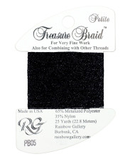 PB05 Metallized Thread Treasure Braid Petite Rainbow Gallery Black