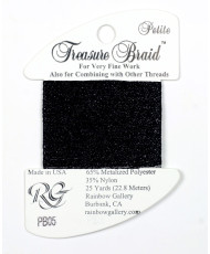 PB05 Metallized Thread Treasure Braid Petite Rainbow Gallery Black