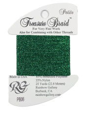 PB06 Metallized Thread Treasure Braid Petite Rainbow Gallery Green