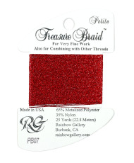 PB07 Нитка Treasure Braid Petite Rainbow Gallery Красный