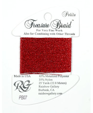 PB07 Нитка Treasure Braid Petite Rainbow Gallery Красный