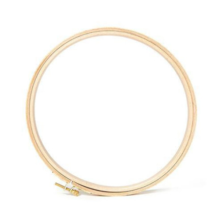 Round Deep Hoop with screw from beech for embroidery 21,5 см Mein Hobby 206-6