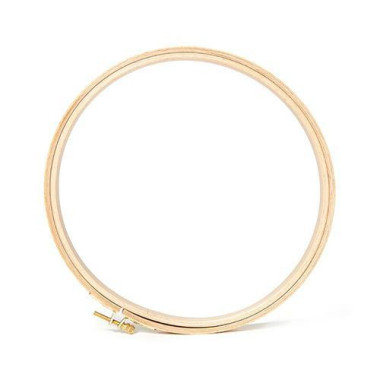 Round Deep Hoop with screw from beech for embroidery 21,5 см Mein Hobby 206-6