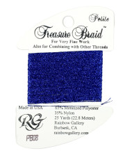 PB08 Metallized Thread Treasure Braid Petite Rainbow Gallery Royal Blue