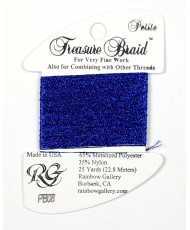 PB08 Metallized Thread Treasure Braid Petite Rainbow Gallery Royal Blue