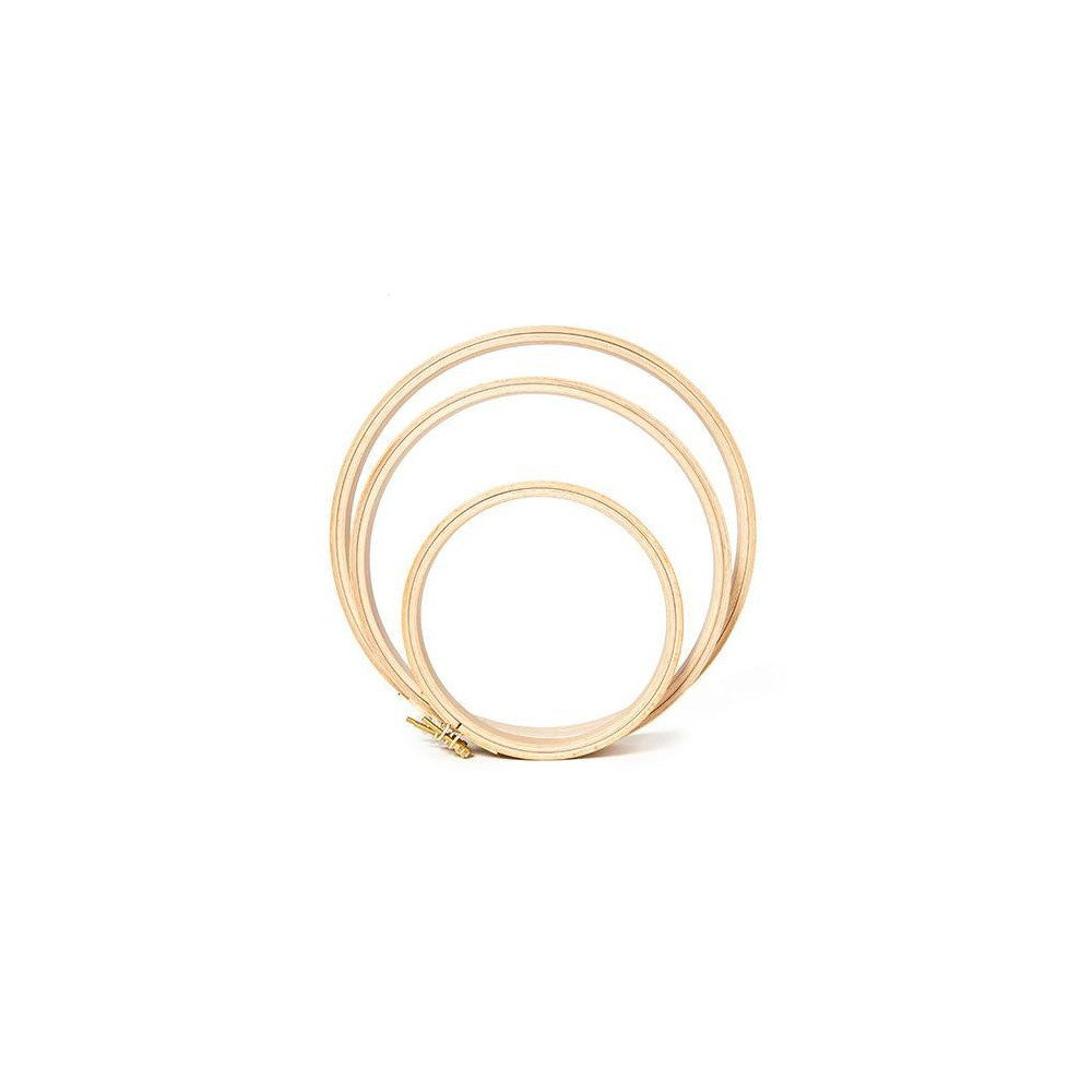 Round Deep Hoop with screw from beech for embroidery 21,5 см Mein Hobby 206-6