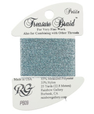 PB09 Metallized Thread Treasure Braid Petite Rainbow Gallery Sky Blue