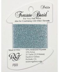 PB09 Metallized Thread Treasure Braid Petite Rainbow Gallery Sky Blue