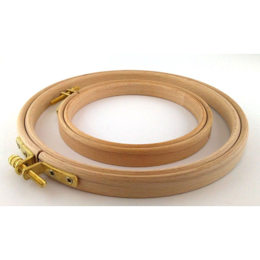 Round Deep Hoop with screw from beech for embroidery 21,5 см Mein Hobby 206-6