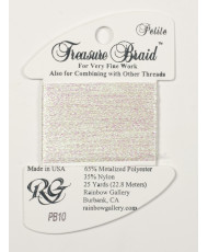 Нитка металізована Treasure Braid Petite Rainbow Gallery PB10, Біла Перлина