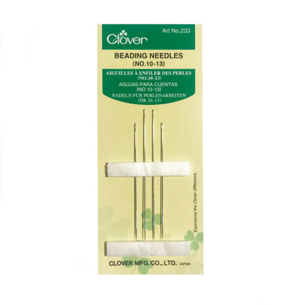 Clover Beading Needles 233 – Sizes 10/13