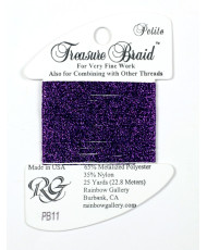 Нитка металізована Treasure Braid Petite Rainbow Gallery PB11, Фіолетова