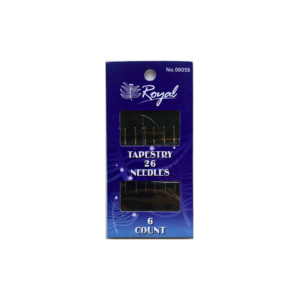 Tapestry 26 Royal 06058 embroidery needle set. Tapestry 26 Royal 06058 embroidery needle set.