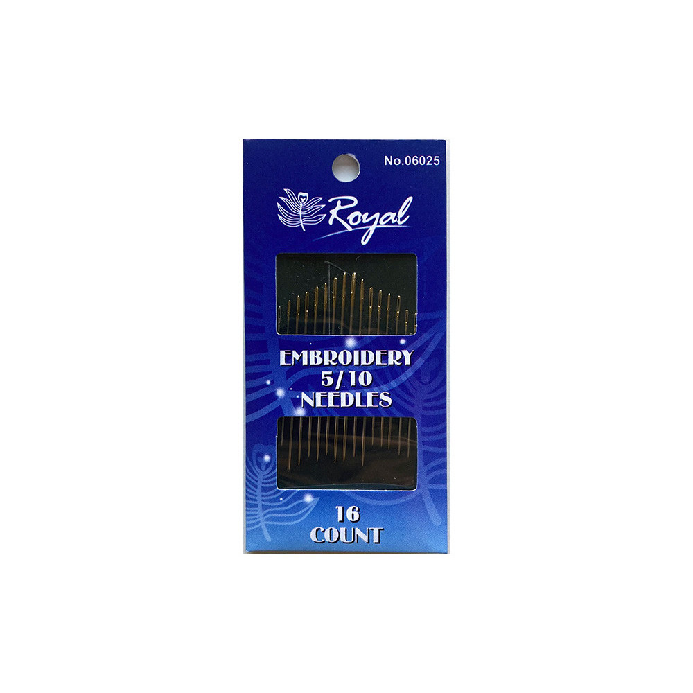 Set of needles for embroidery with smooth embroidery Embroidery 5/10 Royal 06025 Set of needles for embroidery with smooth embroidery Embroidery 5/10 Royal 06025