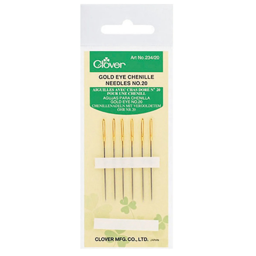 Clover Gold Eye Chenille Needles 234/20 – Size 20 Clover Gold Eye Chenille Needles 234/20 – Size 20
