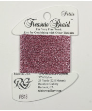 Нитка металізована Treasure Braid Petite Rainbow Gallery PB13, Рожева