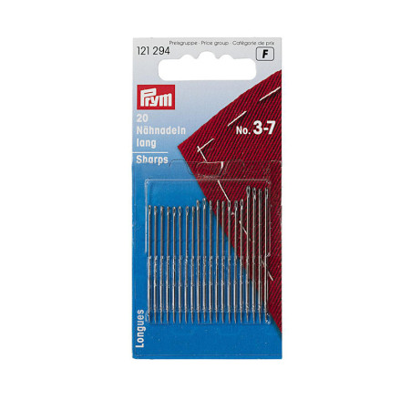 Hand sewing needles long №3-7, Prym 121 294.