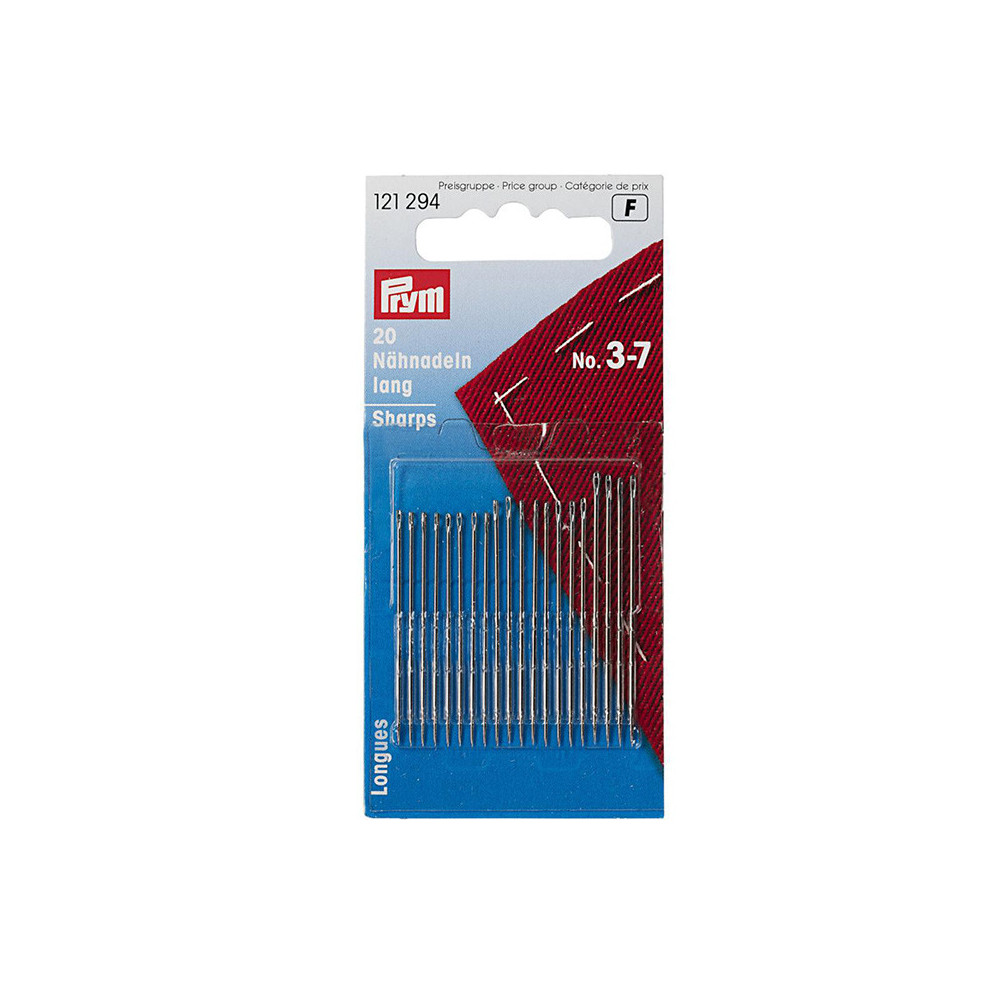 Hand sewing needles long №3-7, Prym 121 294. Hand sewing needles long №3-7, Prym 121 294.