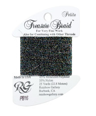 PB16 Metallized Thread Treasure Braid Petite Rainbow Gallery Dark Multi