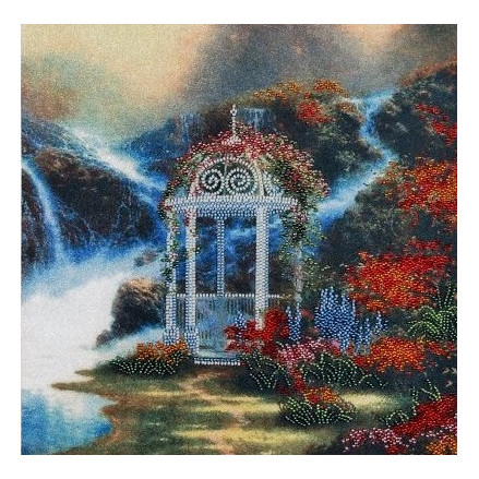 Bead embroidery kit Gazebo near the Alisena waterfall BN-1001.
