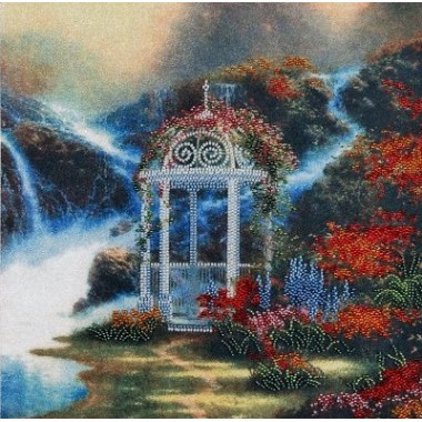 Bead embroidery kit Gazebo near the Alisena waterfall BN-1001.