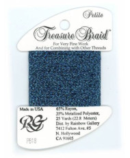 PB18 Metallized Thread Treasure Braid Petite Rainbow Gallery Midnight Blue