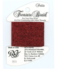 PB19 Metallized Thread Treasure Braid Petite Rainbow Gallery Dark Red