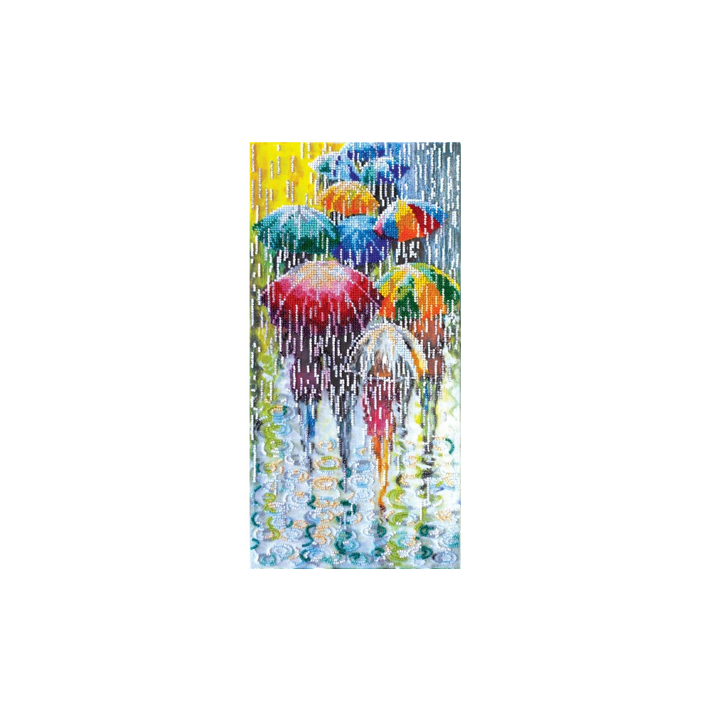 Bead embroidery kit Merry Umbrellas Abris-Art AB-434 Bead embroidery kit Merry Umbrellas Abris-Art AB-434